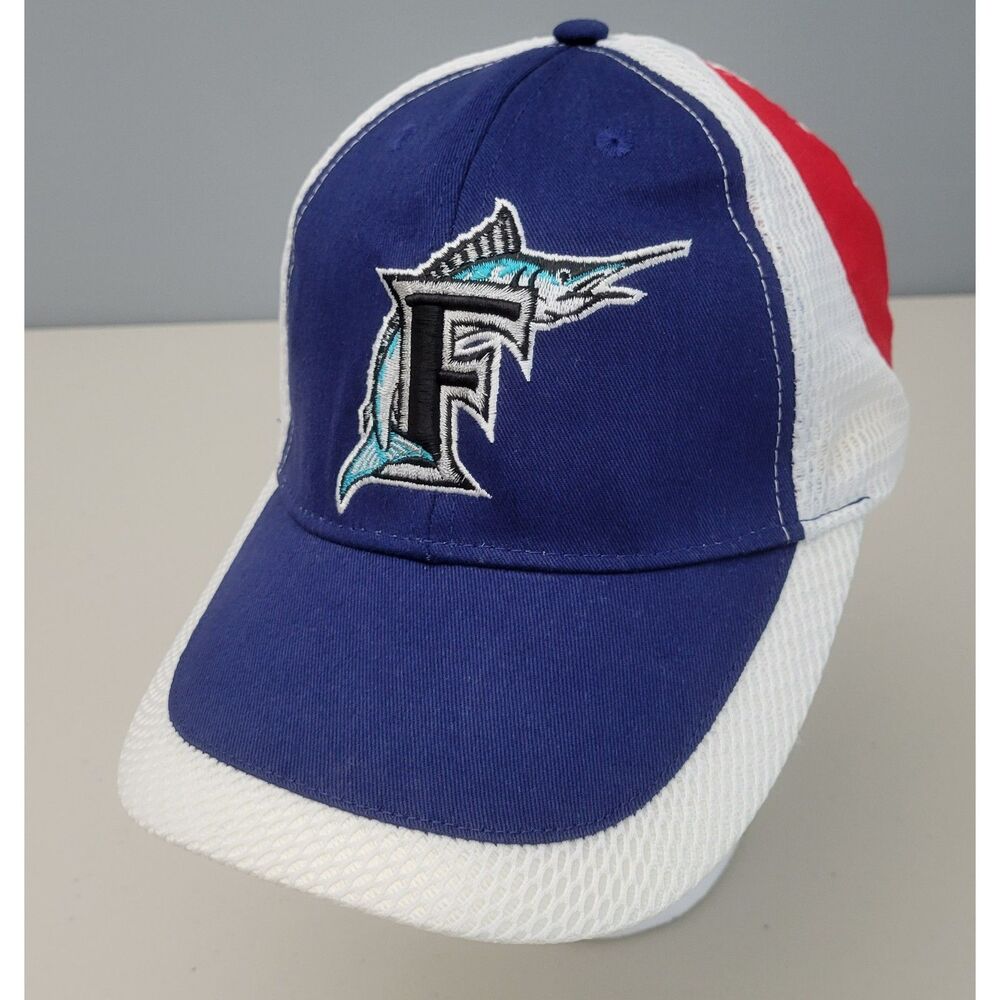 match up Promotions Florida Marlins NAPA Promo Strapback Red White‎ Blue Cap